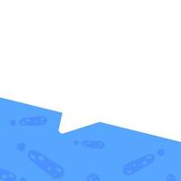 Exclamation square background with copy space. Attention banner in blue colors illustration vector
