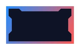Landscape frame for media player interface. Online stream futuristic technology style. vector