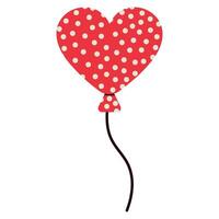 Heart shaped balloon isolated on white background vector