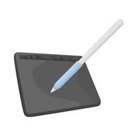 illustration of draw using a stylus pen vector