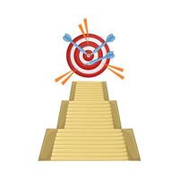 ladder with dart board vector