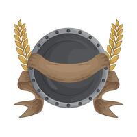 shield with laurel wreath vector
