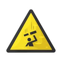 Illustration of Falling Objects Warning vector