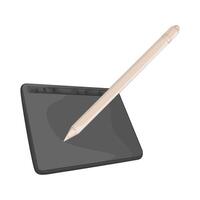draw using a stylus pen illustration vector