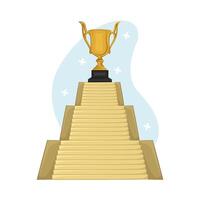 stairs with flags at the end vector