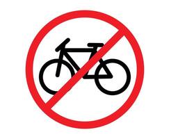 symbol bicycles are prohibited from crossing vector