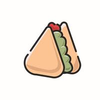A taco with lettuce and cheese on it vector