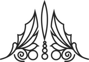 Pattern Line Floral Simple Design vector