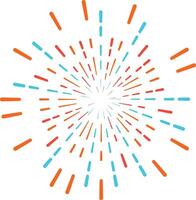 Fireworks Explode for Celebration New Year vector