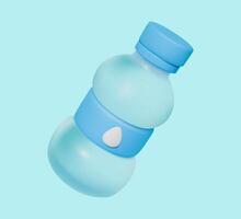 3D Water Bottle with Drop Symbol vector