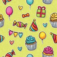 Joyful Birthday Patterns for Celebration vector