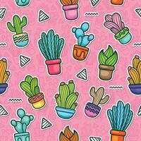 Charming Cactus Patterns Full of Style vector