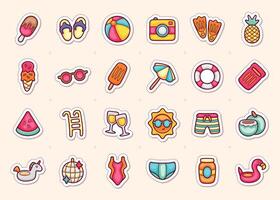 Fun Pool Party Icons for Summer Vibes vector
