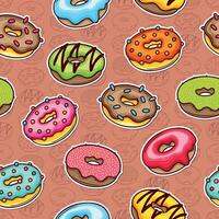 Colorful Donut Patterns with Sweet Vibes vector