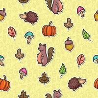 Lovely Autumn Patterns with Cozy Vibes vector