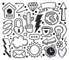 Colorful and Random Abstract Doodles for Kids vector