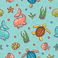 Whimsical Marine Life Patterns for Fun vector