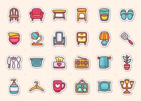 Creative Household Icons for Everyday Fun vector