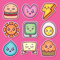 Whimsical Icons Featuring Everyday Objects vector