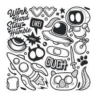 Adorable Doodle Art for Creative Designs vector