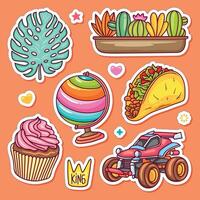 Full-Color Stickers with a Creative Twist vector