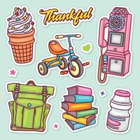 Adorable and Cool Stickers for Any Use vector