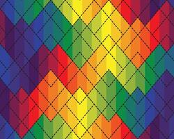 Pride Rainbow Dashed Line Repeat Pattern Background Wallpaper vector