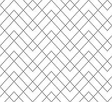 Black White Dashed Line Repeat Pattern vector