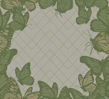 Butterfly and Dashed Line Repeat Pattern vector