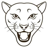 The Fierce Look of a Leopard vector