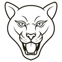 The Intense Gaze of a Leopard on White vector