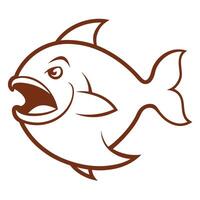 The Unusual Creature with a Shark Head vector