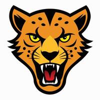 The Raw Power of a Leopard's Face vector