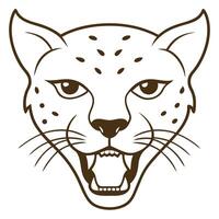 Powerful Leopard Face in Focus vector