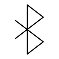 Bluetooth outline icon isolated. Symbol, logo illustration for mobile concept, web design and games. vector