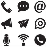 Simple Line Communication Icons vector