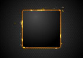 Abstract glowing fire square background vector