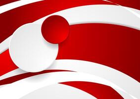 Abstract wavy background with circles vector