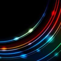 Neon glowing arc lines abstract background vector