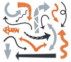 Set of arrows and pointers, perfect for creating dynamic web designs, infographics, presentations vector