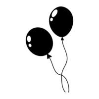 Black balloons float together in a minimalistic and elegant design setting vector
