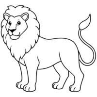 Printable Lion Coloring Page vector