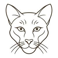 Bold Leopard Face With Piercing Eyes vector