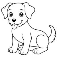 Charming Cat Design in Outline vector