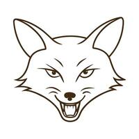 Fierce Fox Face Logo Concept vector