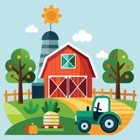 Essentials of Farm Scene Design vector