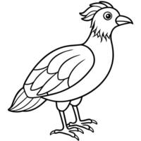 Hand Drawn Shoebill Stork to Color vector