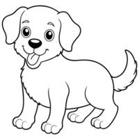 Outline of a Cute Cat Design vector