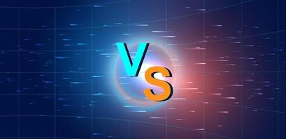 Abstract versus background modern blue and red editable vector