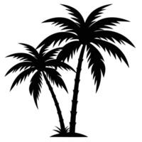 Silhouette of Palm Trees Illustration vector